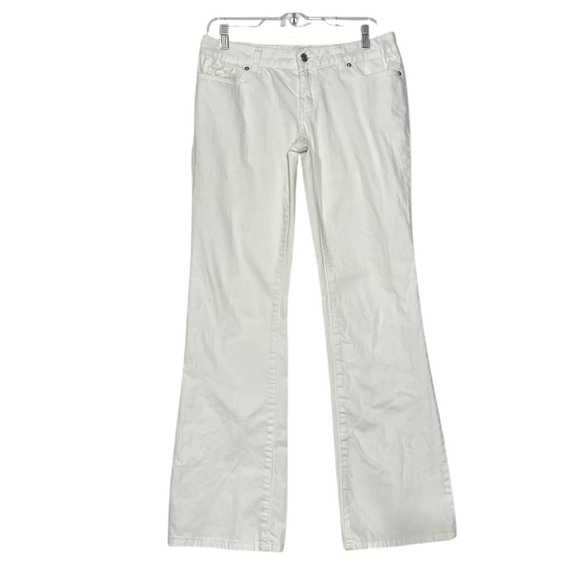 Michael Kors Denim - Michael Kors Bootcut Flare Jeans White Size 2 Mid Rise Spring Flare Casual